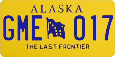 AK license plate GME017