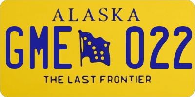 AK license plate GME022