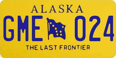AK license plate GME024