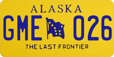 AK license plate GME026