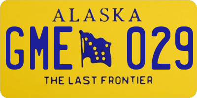 AK license plate GME029