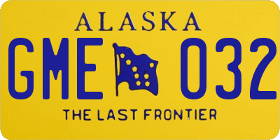 AK license plate GME032