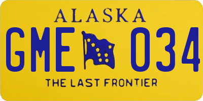 AK license plate GME034