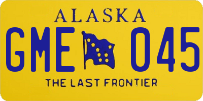 AK license plate GME045