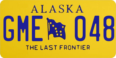 AK license plate GME048