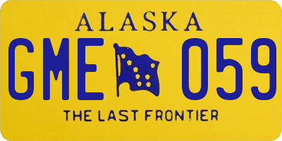 AK license plate GME059