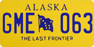 AK license plate GME063