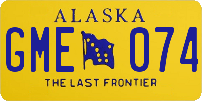 AK license plate GME074