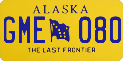 AK license plate GME080