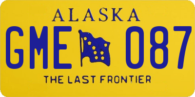 AK license plate GME087
