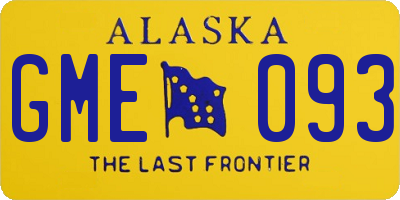 AK license plate GME093
