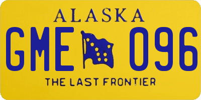 AK license plate GME096