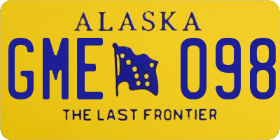 AK license plate GME098