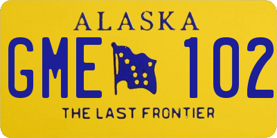 AK license plate GME102