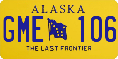 AK license plate GME106