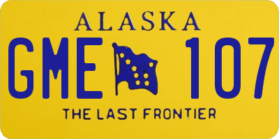 AK license plate GME107