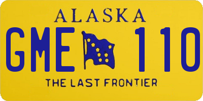 AK license plate GME110