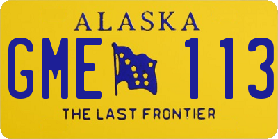 AK license plate GME113
