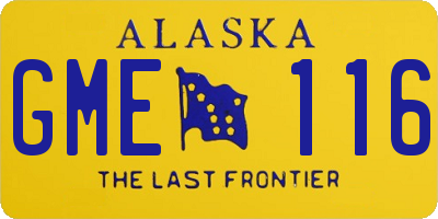 AK license plate GME116