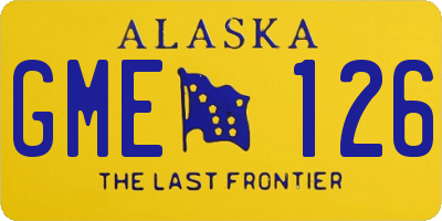AK license plate GME126