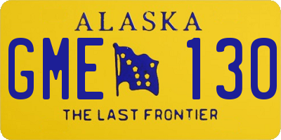 AK license plate GME130