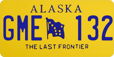 AK license plate GME132