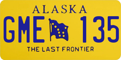 AK license plate GME135