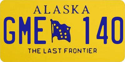 AK license plate GME140