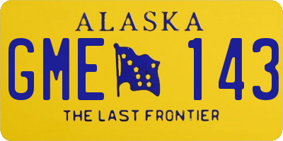 AK license plate GME143