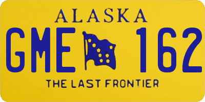 AK license plate GME162