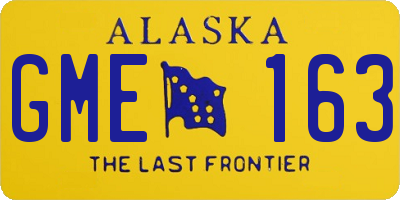 AK license plate GME163