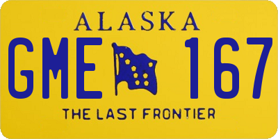 AK license plate GME167