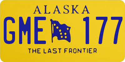 AK license plate GME177