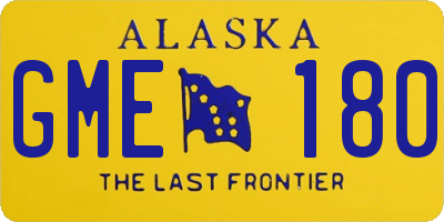 AK license plate GME180
