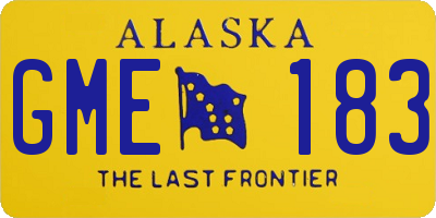 AK license plate GME183