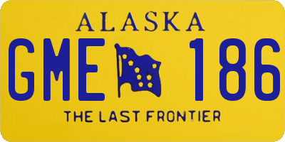 AK license plate GME186