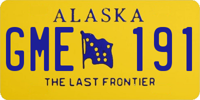 AK license plate GME191