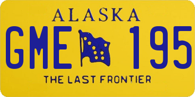 AK license plate GME195