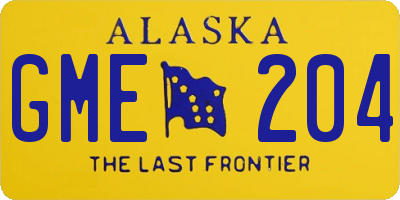 AK license plate GME204