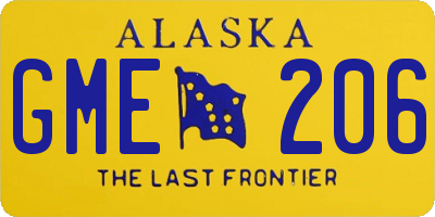 AK license plate GME206