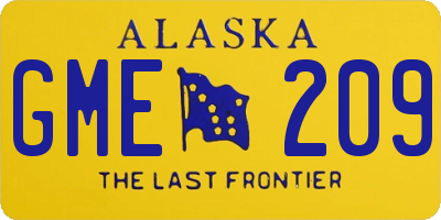 AK license plate GME209