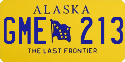 AK license plate GME213