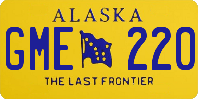 AK license plate GME220