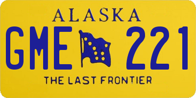 AK license plate GME221