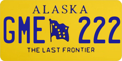 AK license plate GME222