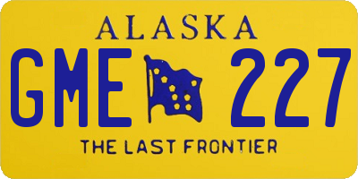 AK license plate GME227
