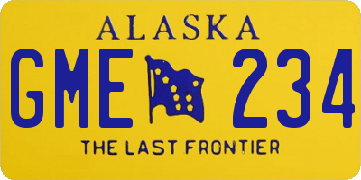 AK license plate GME234