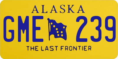 AK license plate GME239