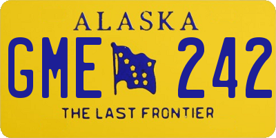 AK license plate GME242