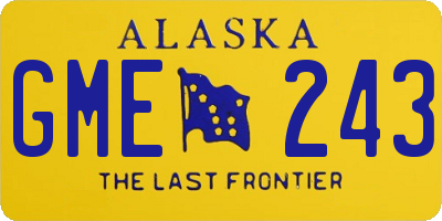 AK license plate GME243